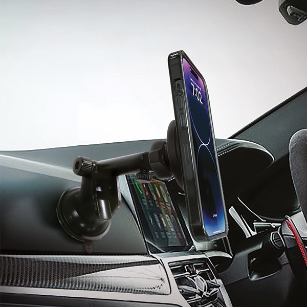 (15W) MagSafe Auto KFZ Halterung für Lüftungsgitter Qi Wireless Fast Charging Ladestation - Schwarz