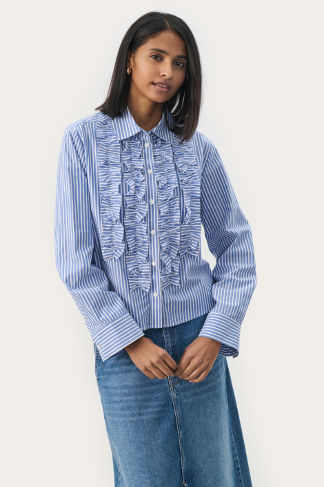 Part Two blauwe dames blouse