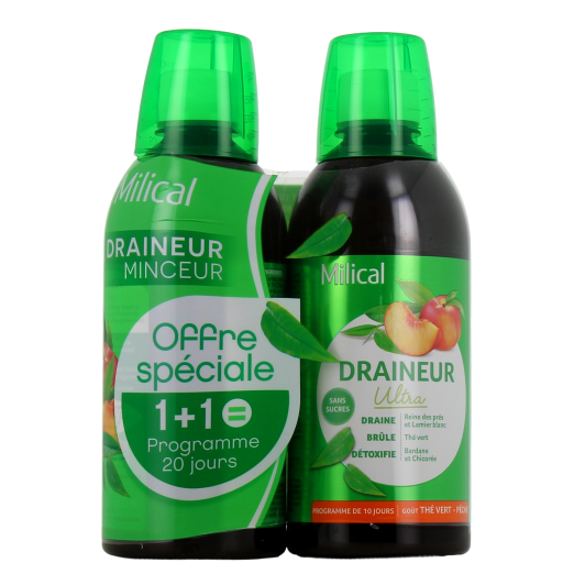 Draineur Minceur Milical - Lot de 2 flacons de 500ml