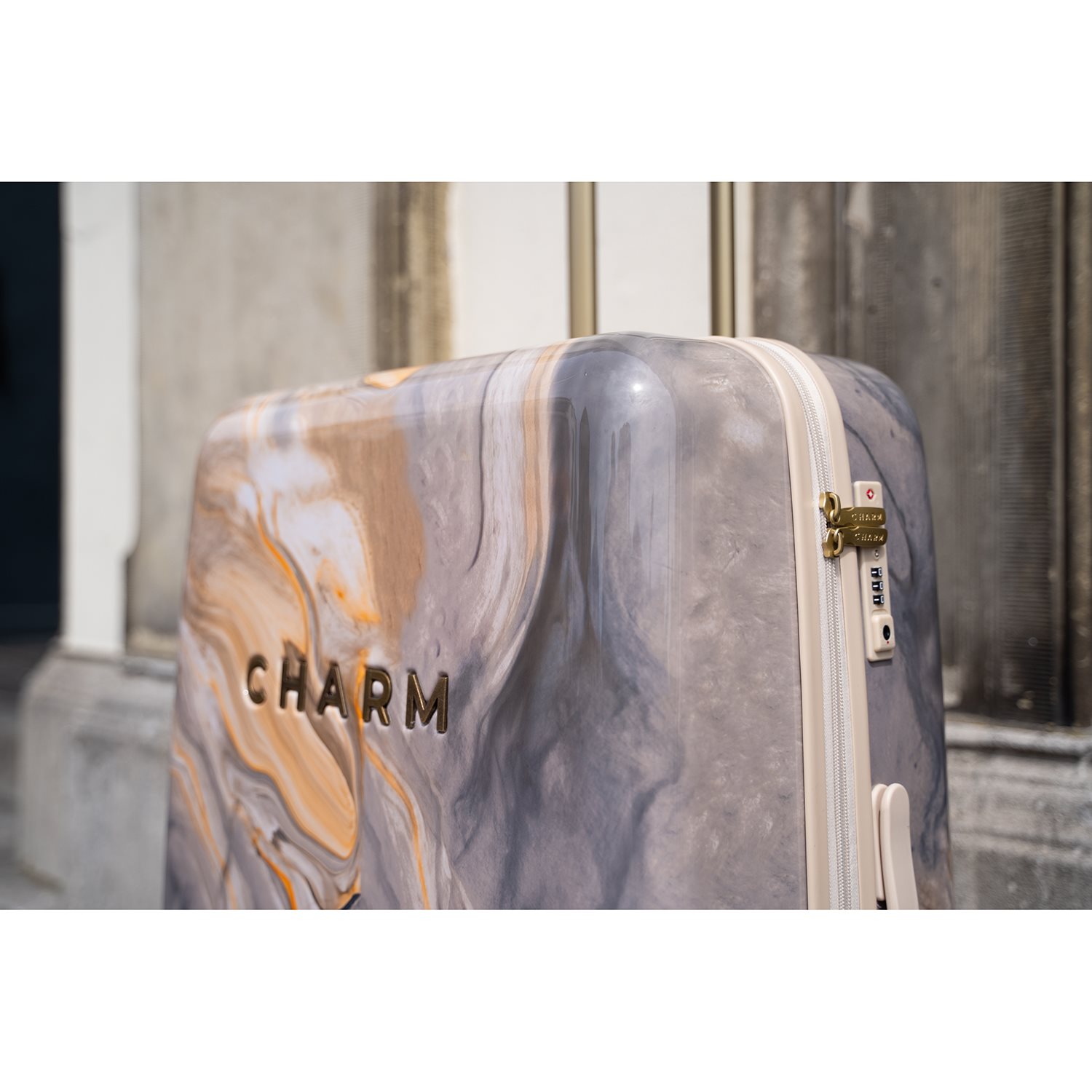 Charm London Marble Trolley L light grey