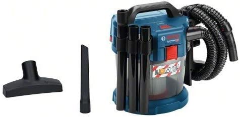 Bosch Professional 18V System Akku Staubsauger GAS 18V-10 L (ohne Akkus und Ladegerät, mit Flachfaltenfilter, Bodendüse, Fugendüse, 1,6 m Schlauch, Volumenstrom bis zu 24 l/sec (Turbine))