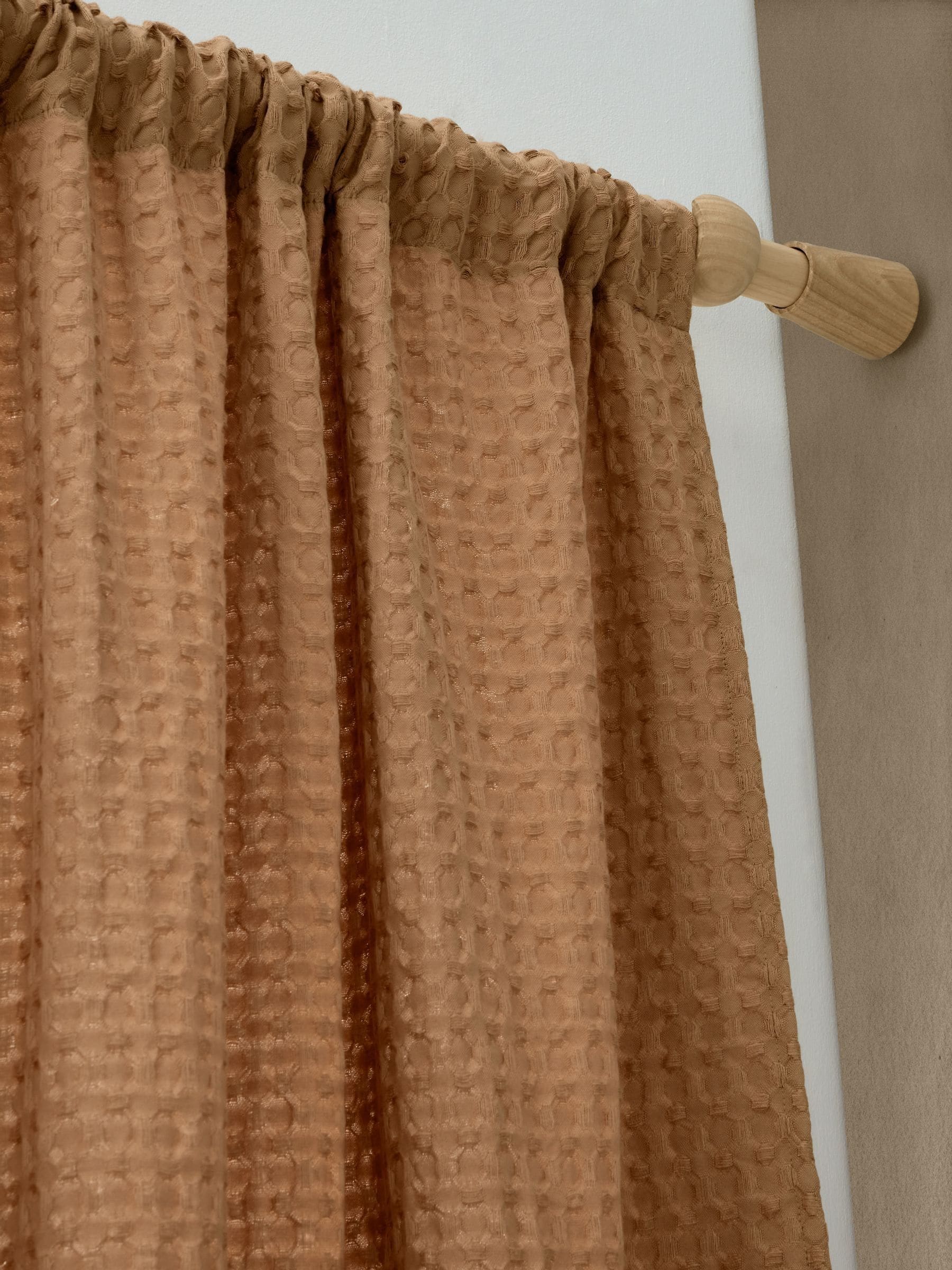 Pineapple Elephant Muscat Waffle Slot Top Voile Curtains Panel