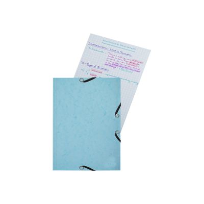 Exacompta Aquarel - Chemise à rabats + 25 fiches bristol A5 (4 couleurs assorties)