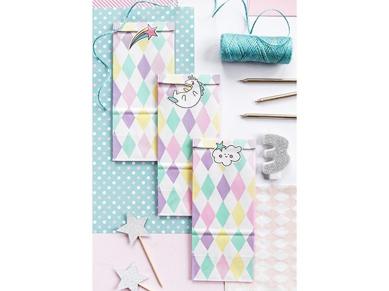 Unicorn Uitdeelzakjes Papier 18cm 6st