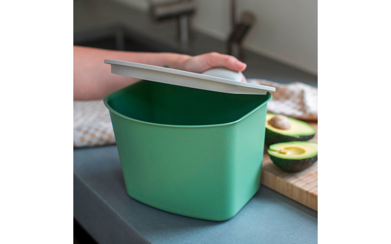 Koziol Bio Abfall Behälter Bibo nature leaf green