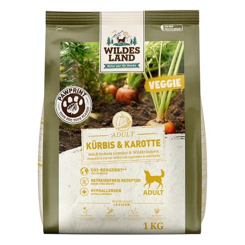 Wildes Land Veggie | Kürbis & Karotte mit frischem Gemüse & Wildkräutern  1kg