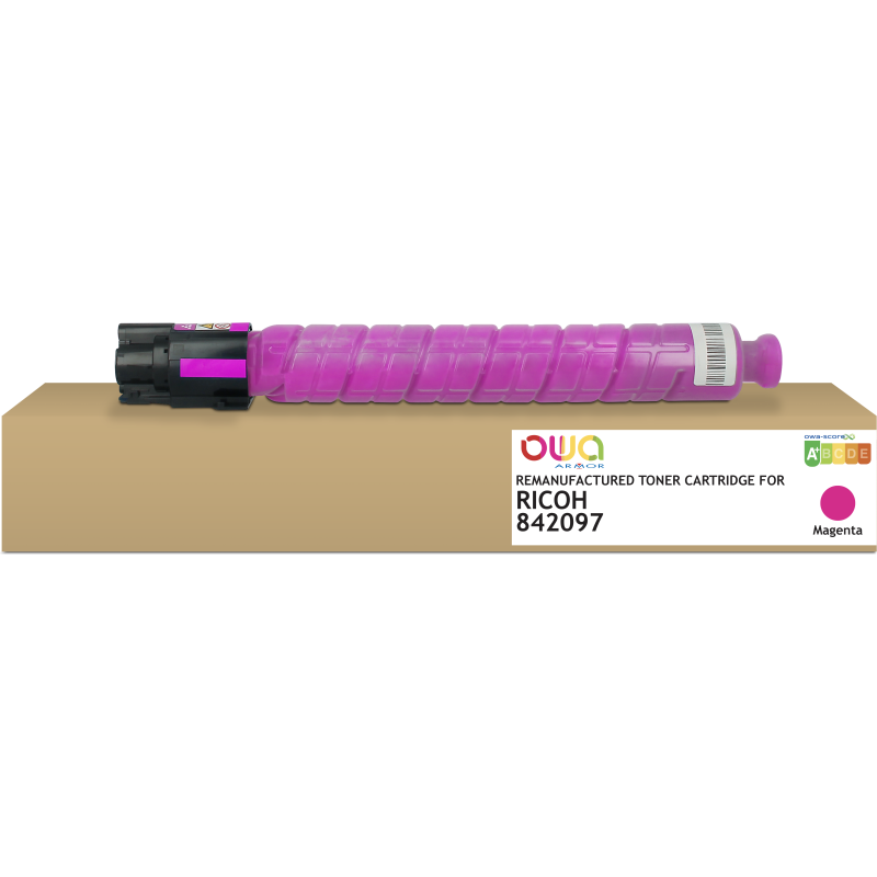Toner remanufacturé OWA - standard - Magenta - pour RICOH 842097, RICOH 842097