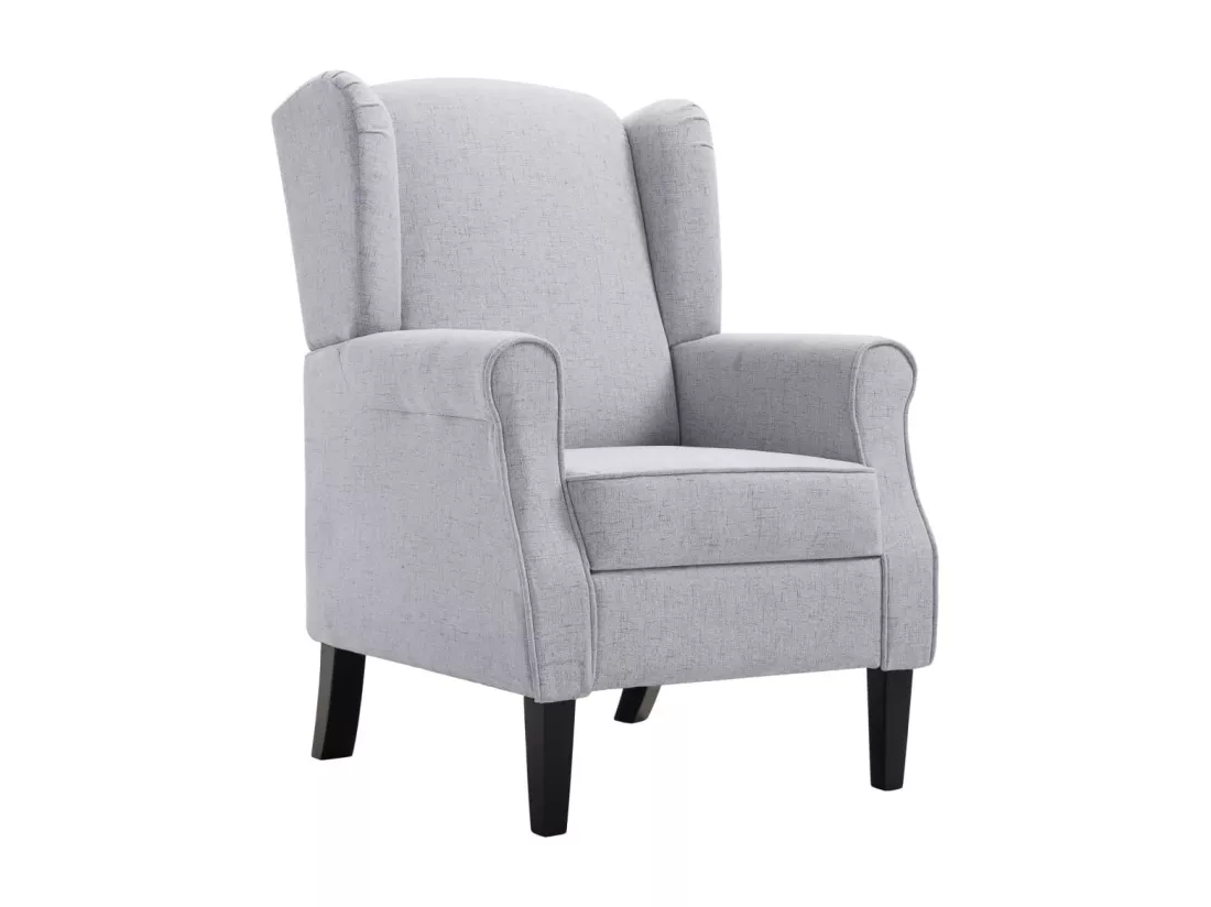 Fauteuil gris clair tissu