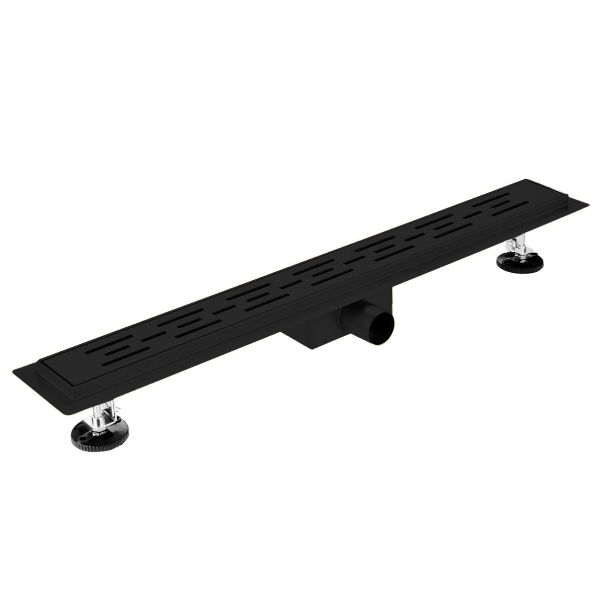 Sanigoods Nura douchegoot met flens 90cm zwart mat
