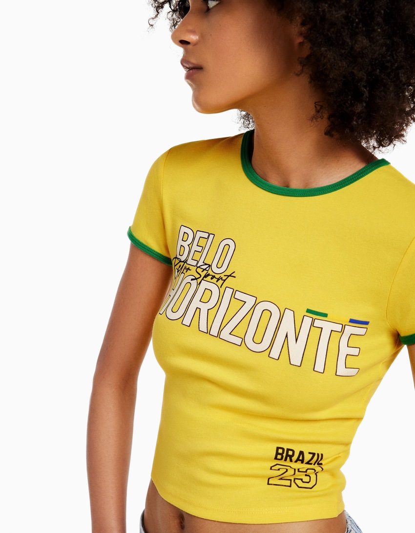 Camiseta de manga curta com estampa