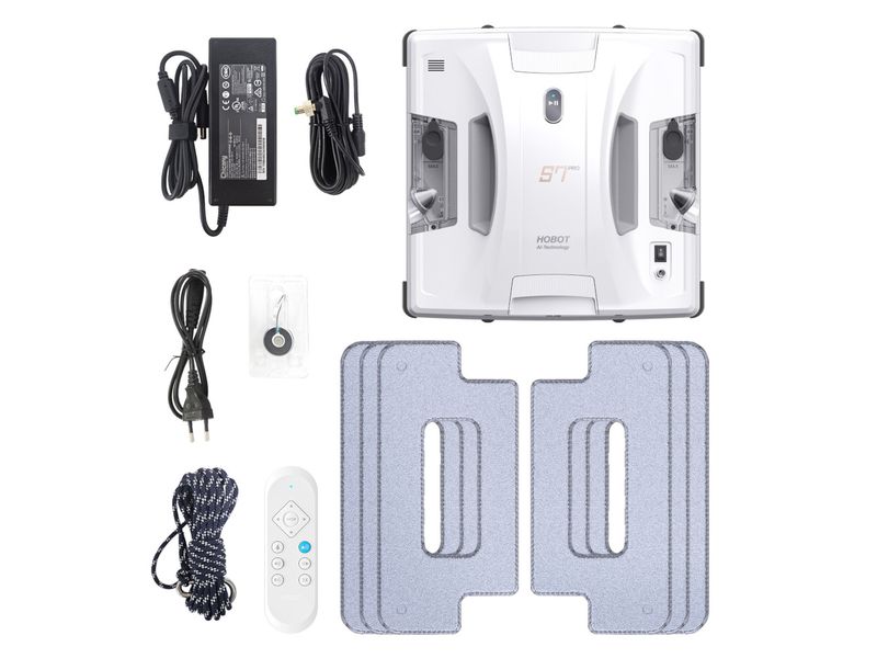 Hobot Fensterputzroboter S-7 Pro Weiss Fenster-Reinigungs-Roboter mit Dual-Mopp-Bewegung