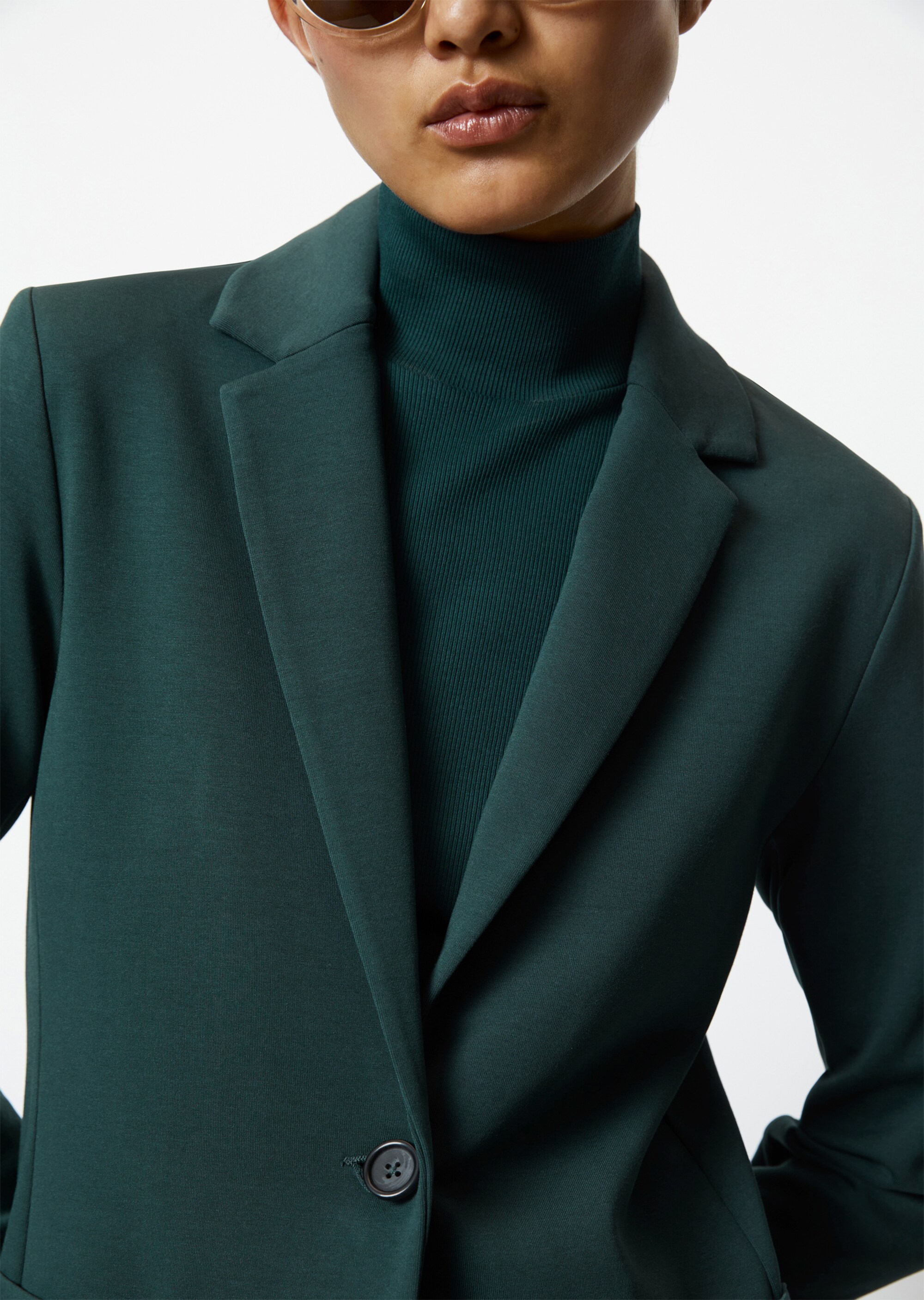 Jersey-Blazer regular aus Interlock-Qualität