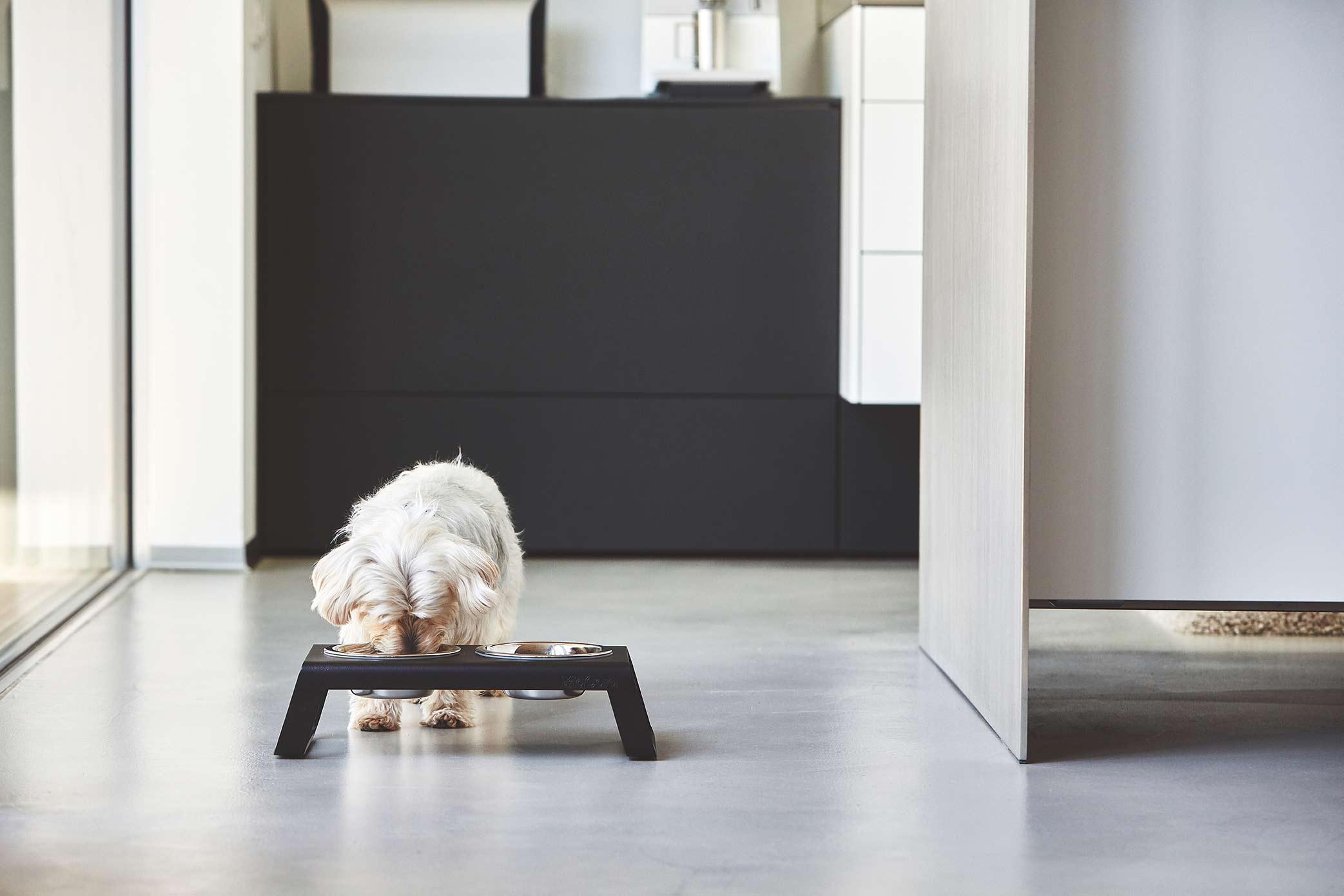 Desco hondenvoerbak medium essen zwart