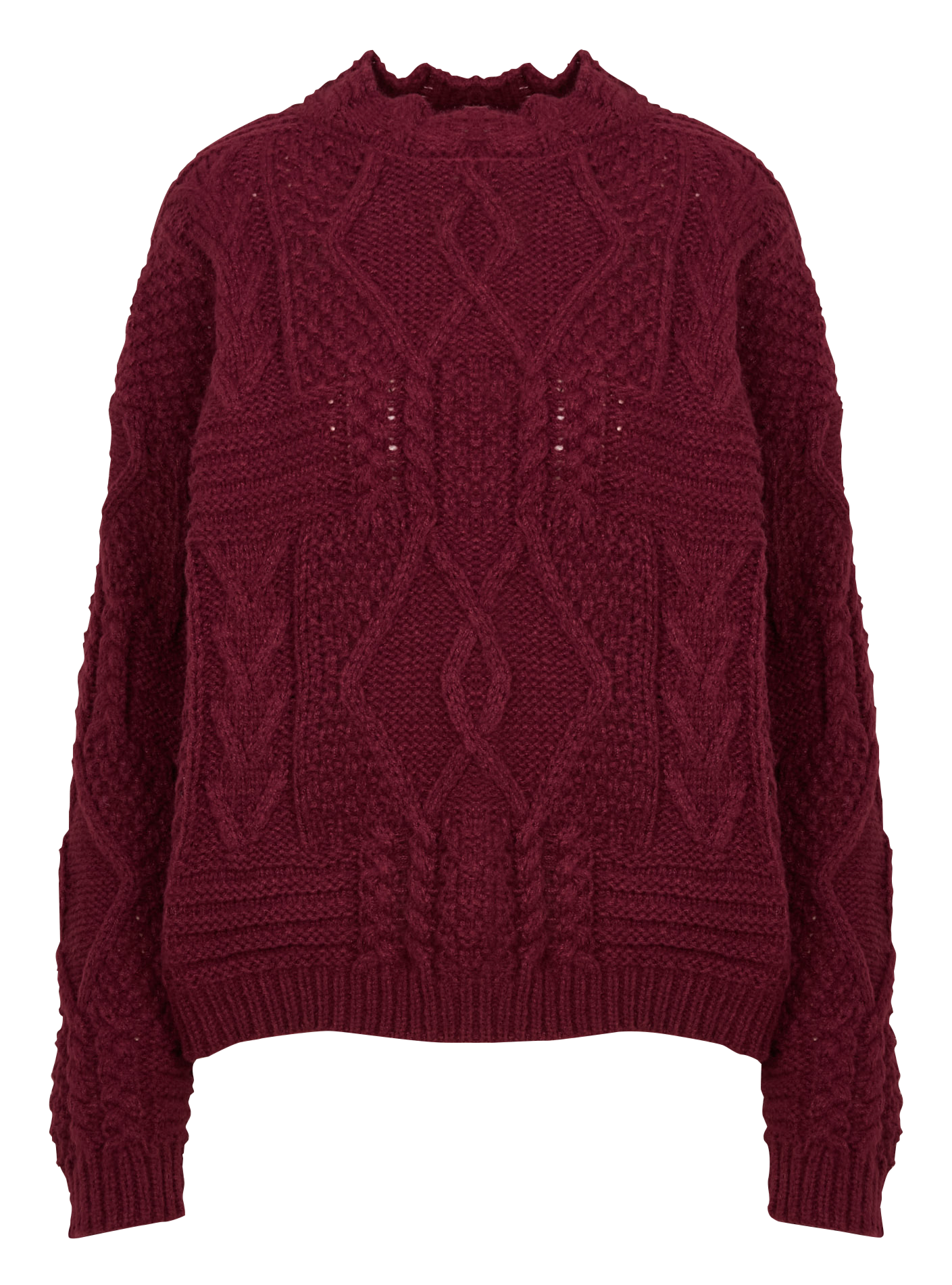 Pull col rond| Rouge