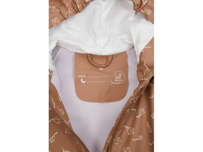 Sterntaler Regenjacke ungefüttert Drachen Lehmbraun Gr. 110 Wasserabweisende Jacke für Kinder