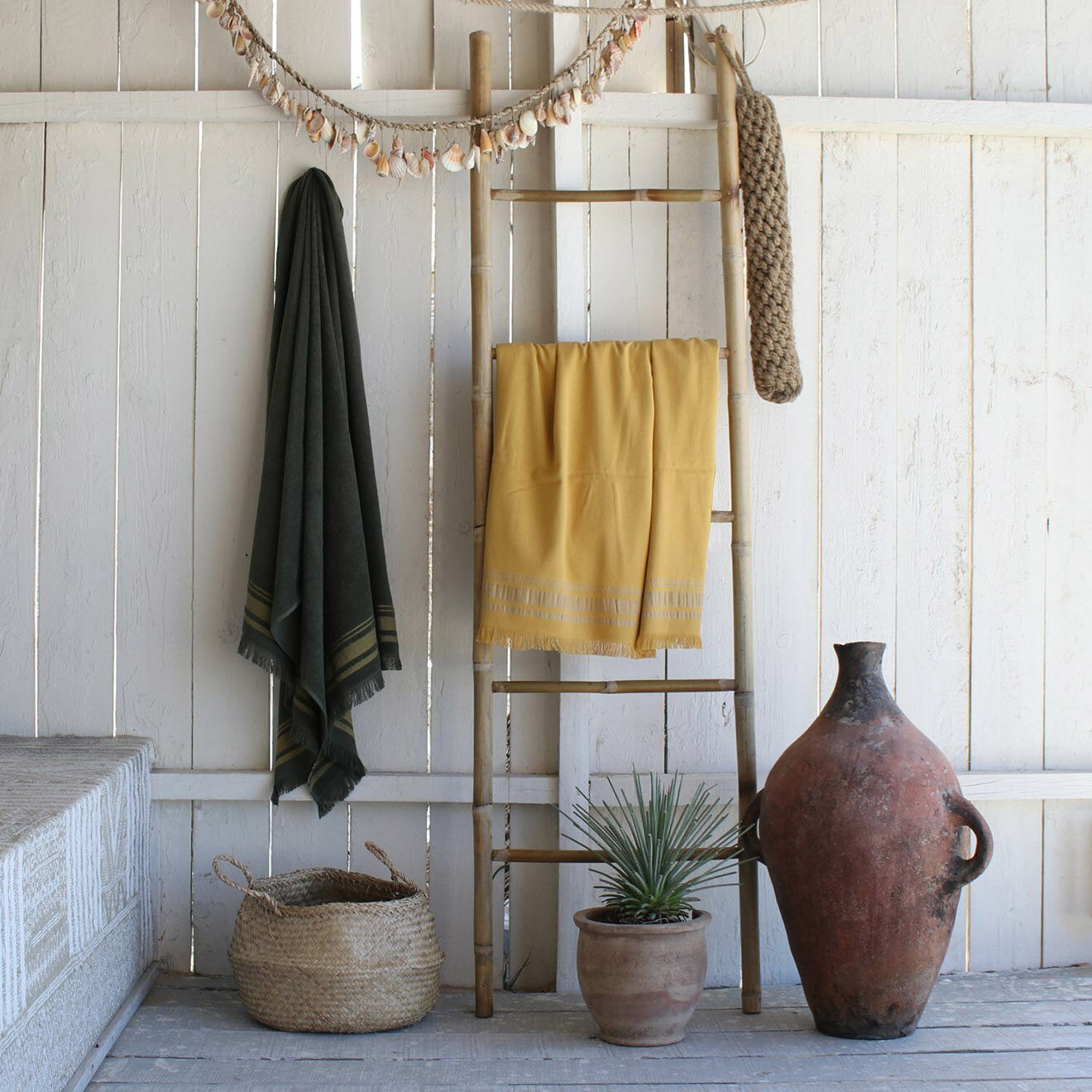 Febronie Fouta éponge Faro jaune - 100x180 cm