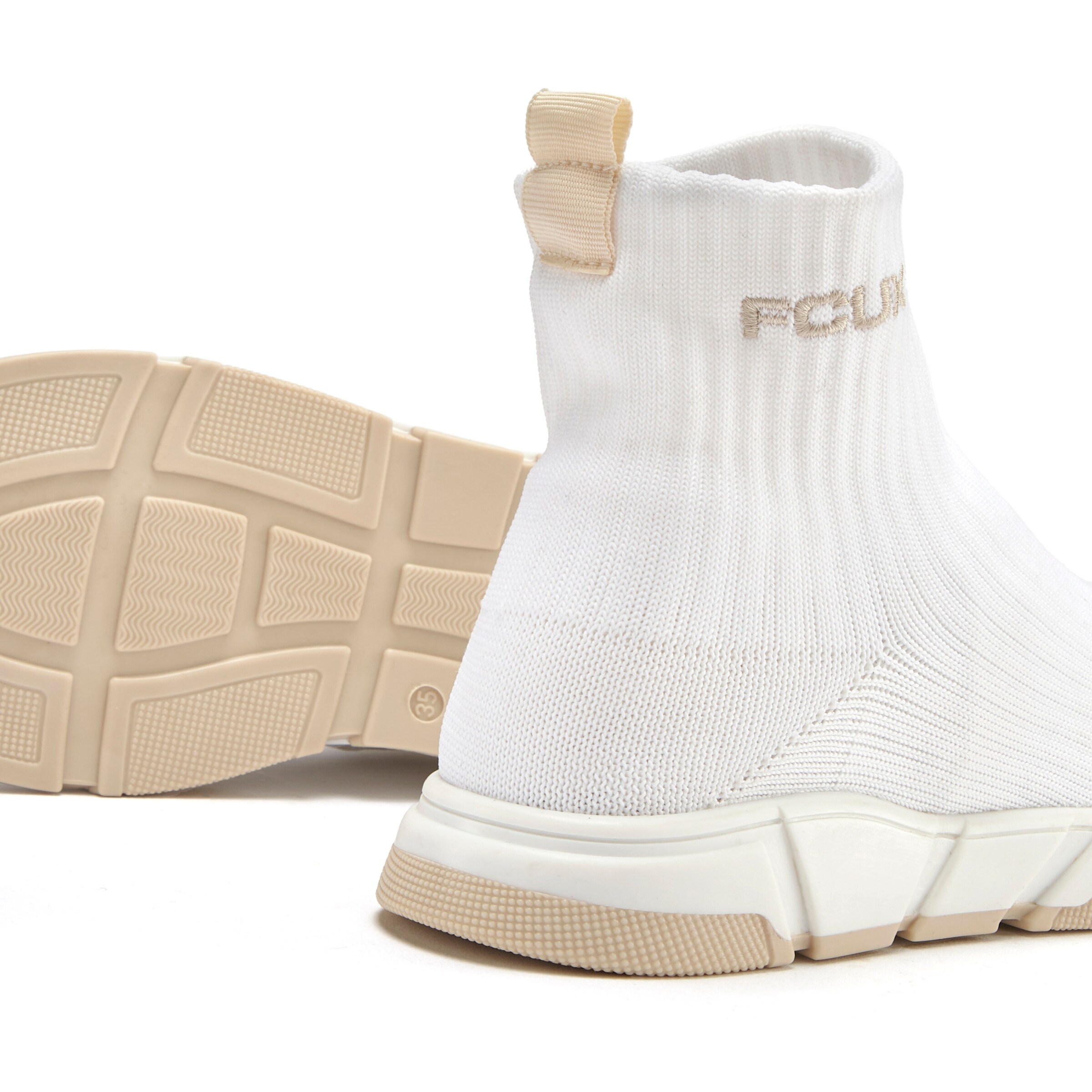 Sneaker in weiß/beige