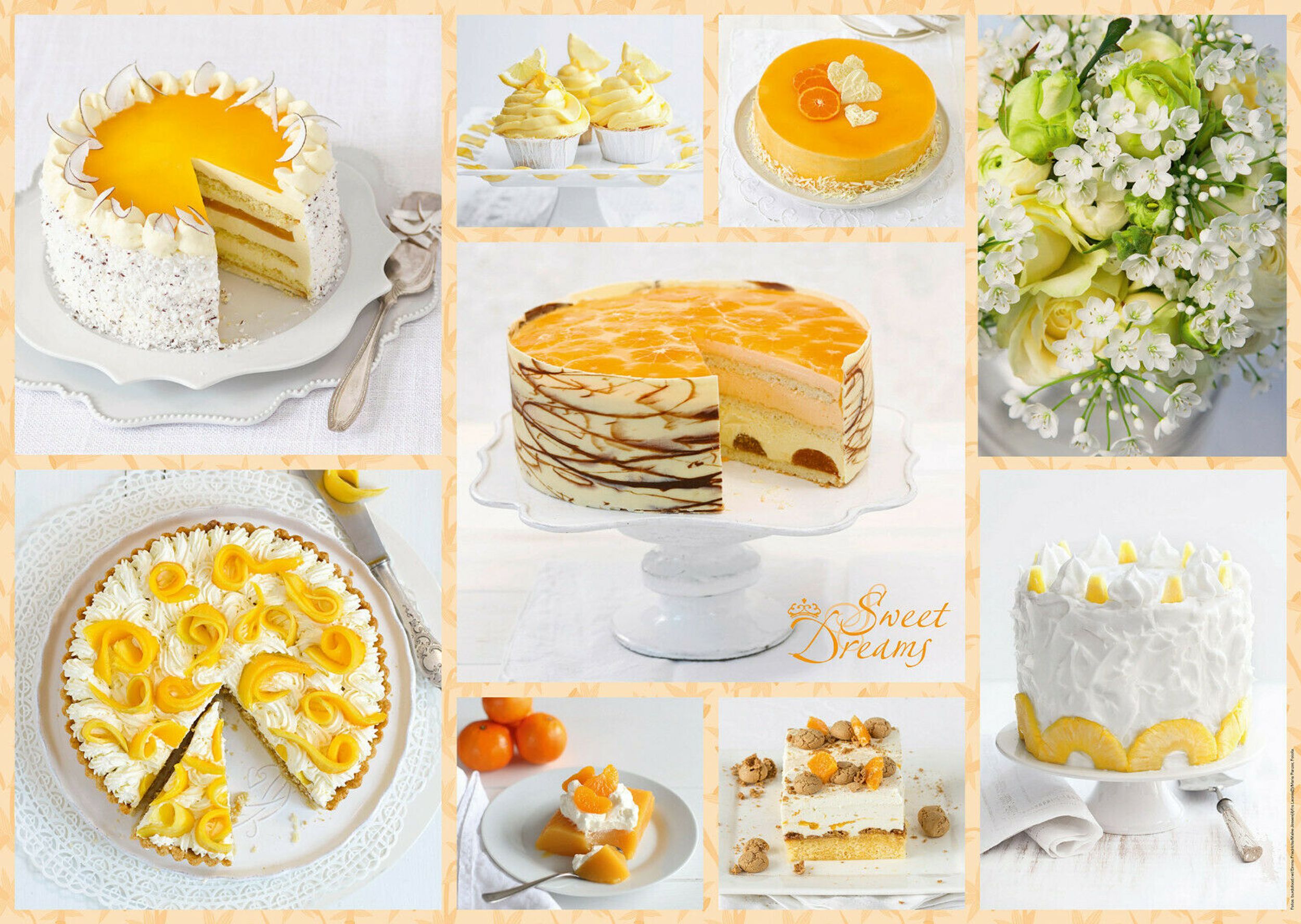 Strahlend gelbe Kaffeetafel