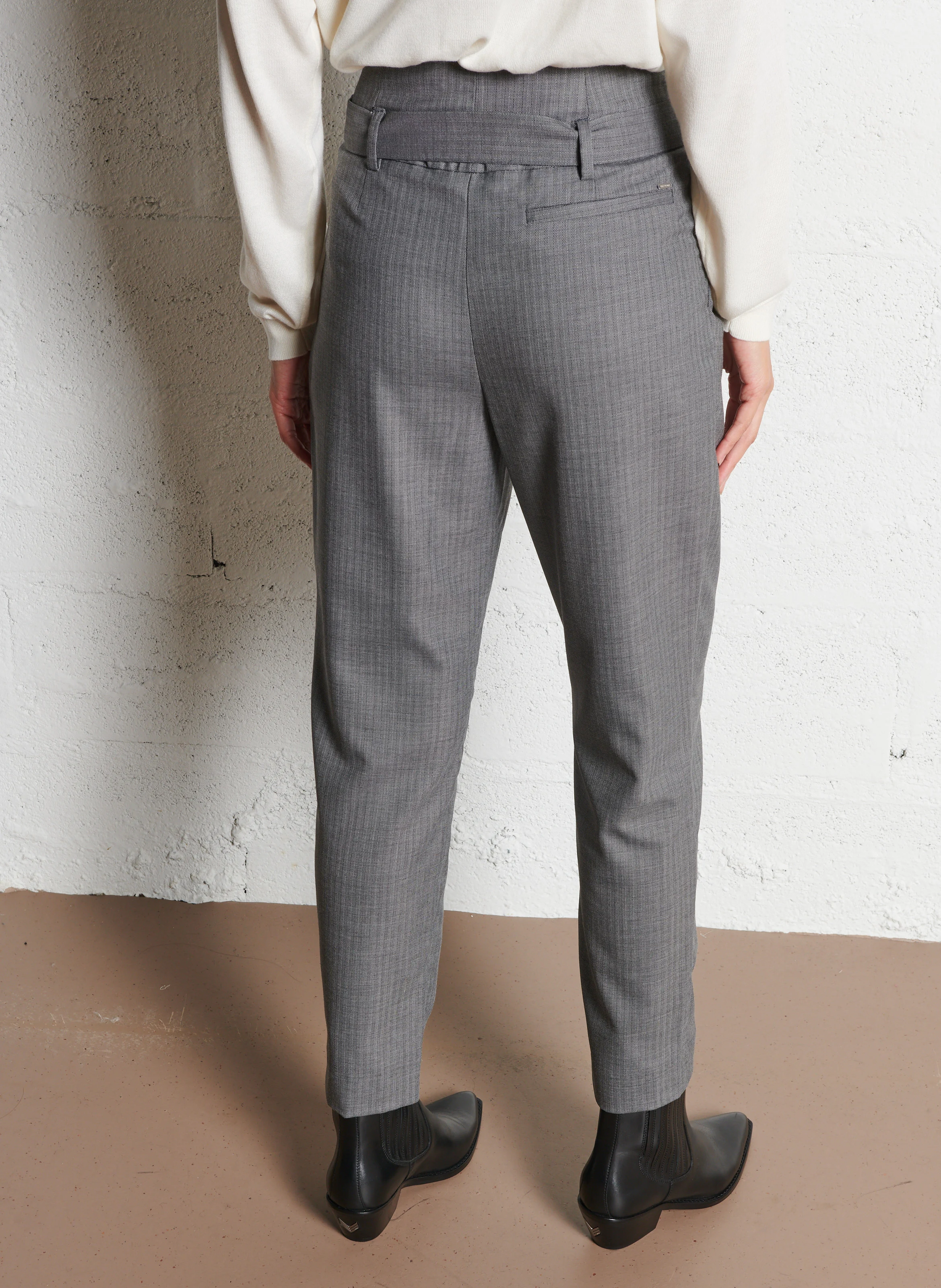 Pantalon de tailleur| Gris