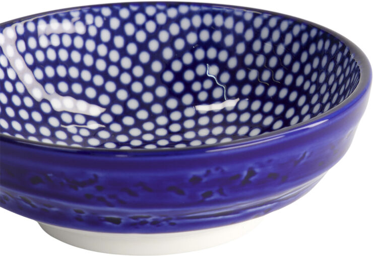 Tokyo Design Studio Nippon Blue Dish 9. 5x3 Dot Blue/white