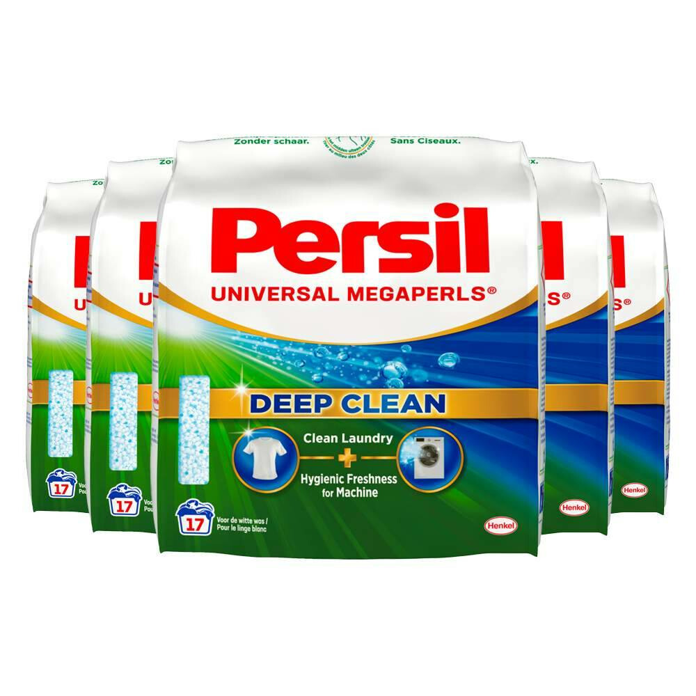 5x Persil Waspoeder Megaperls Power 17 Wasbeurten1,02 kg