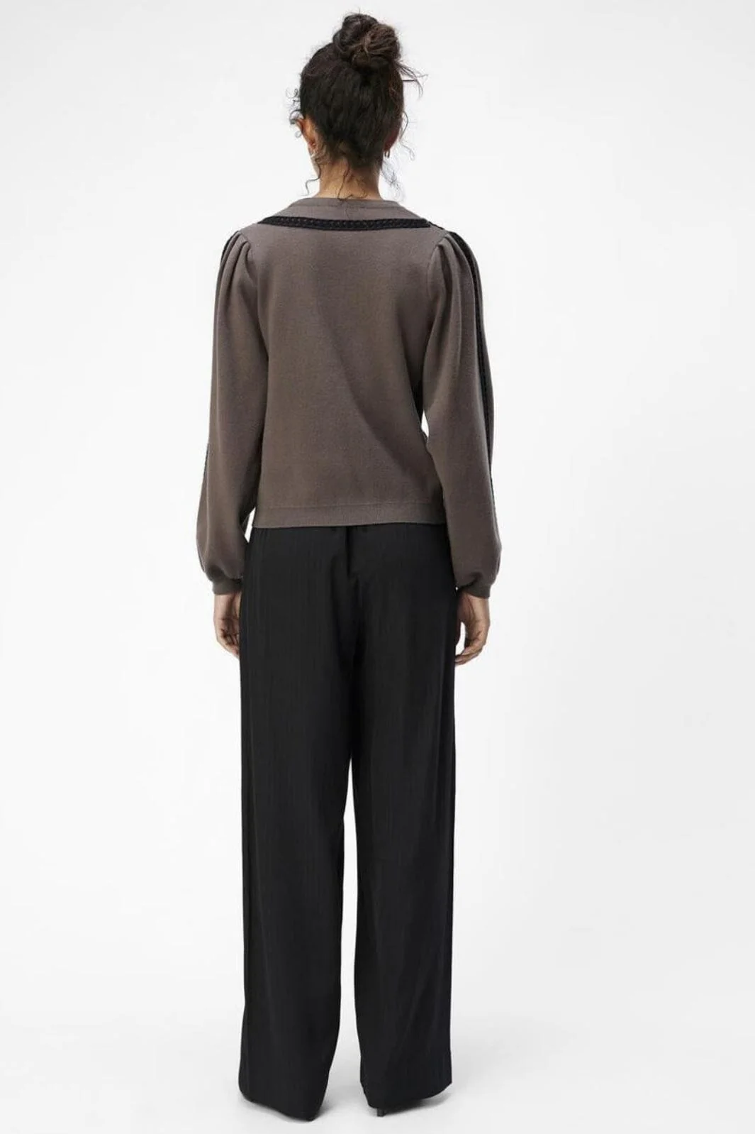 Object Objulla Knit L/S Re Cardigan 134 4568613 morel black