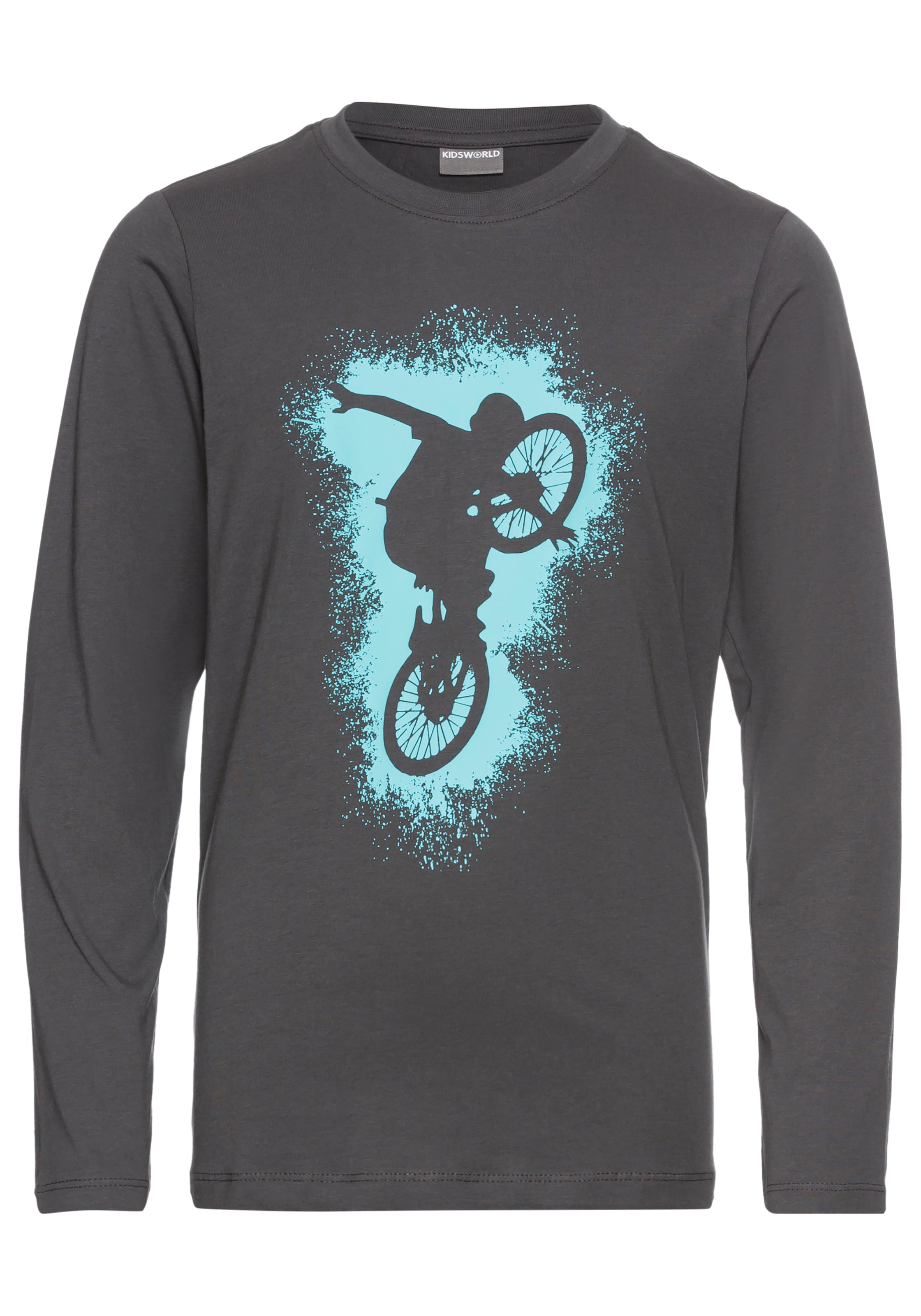 KIDSWORLD Langarmshirt »BIKER«, , lässiger Druck für Jungen