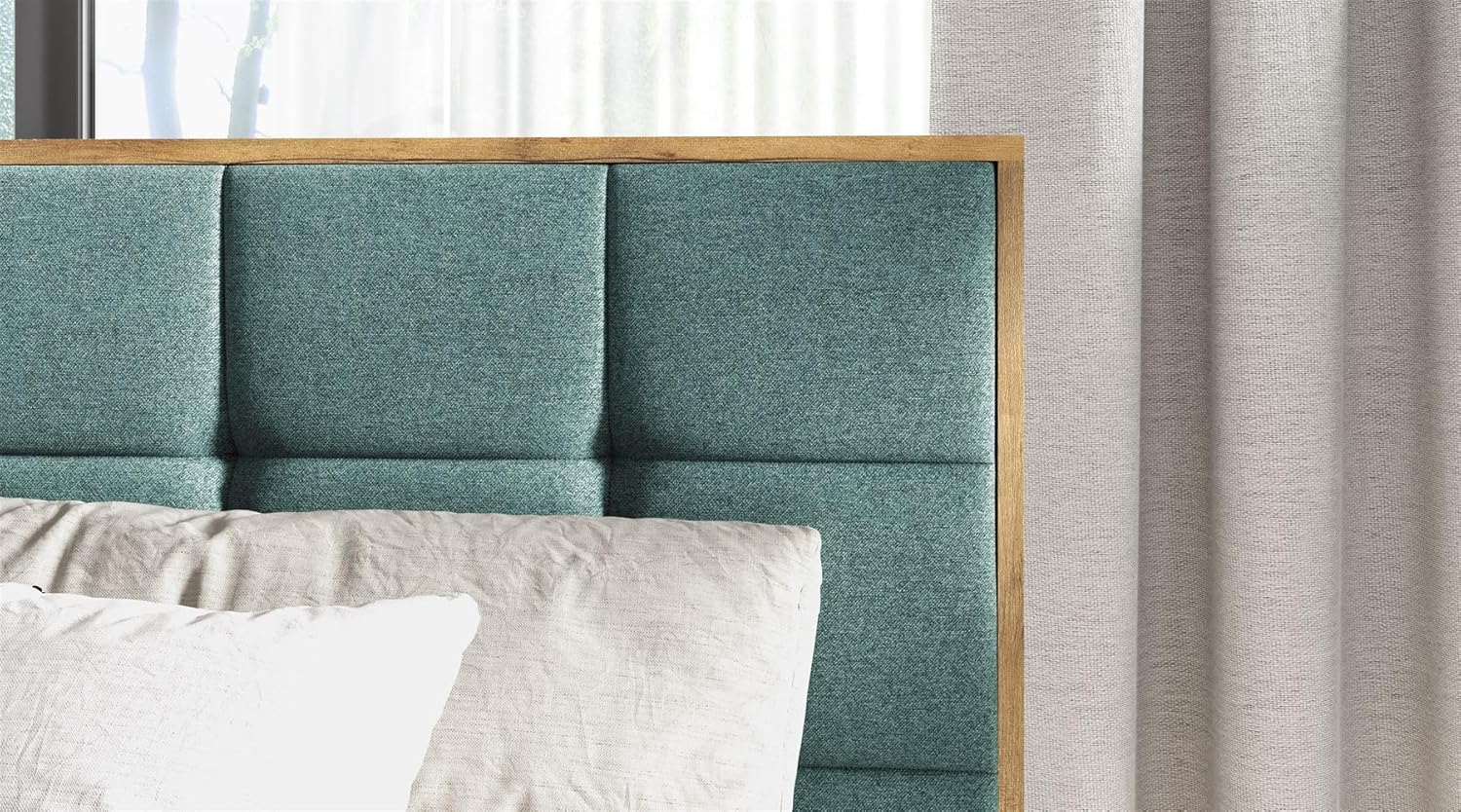Fun Möbel Boxspringbett Schlafzimmerbett KALYPSO auch Überlänge (Grau, Überlänge: 120x220cm)