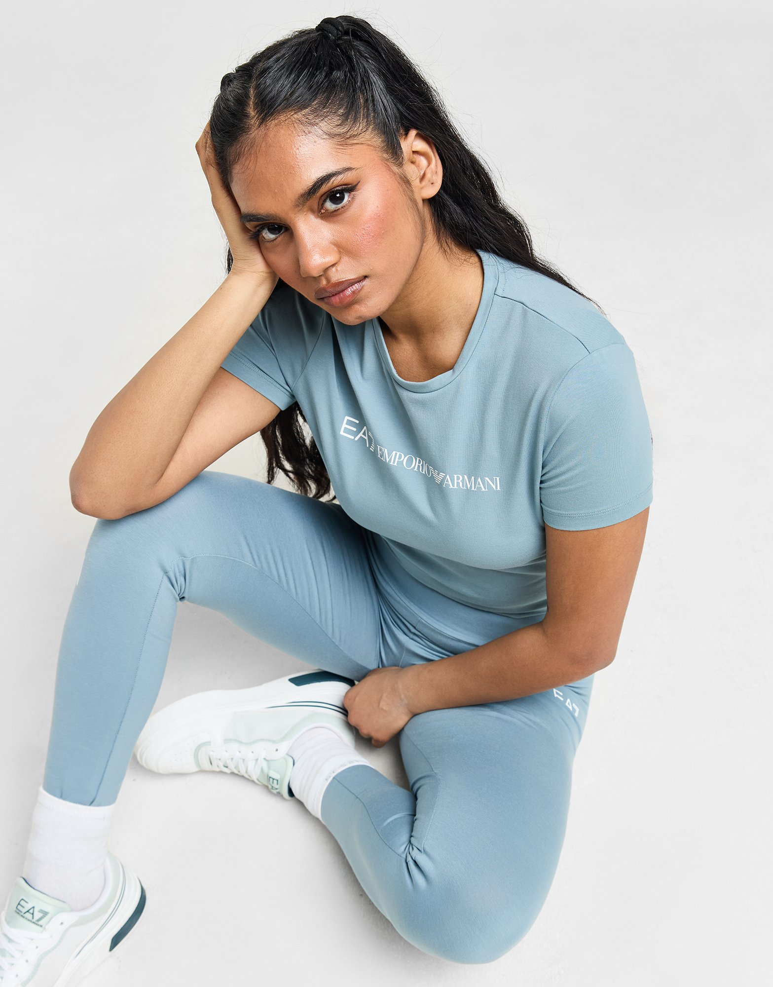 Emporio Armani EA7 T-shirt court Logo Slim Femme