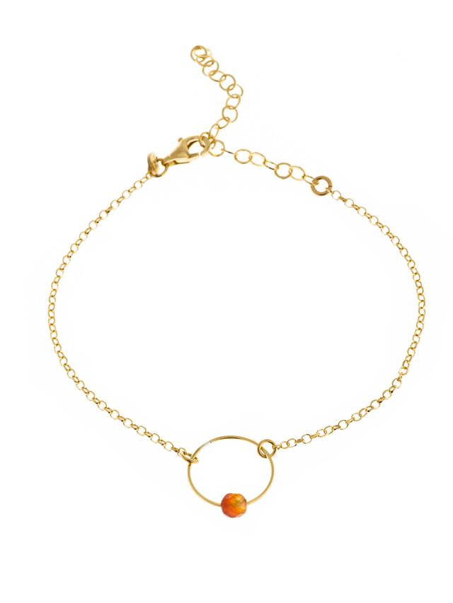Mars-Energiekreis-Armband, Carneol, Silber 925