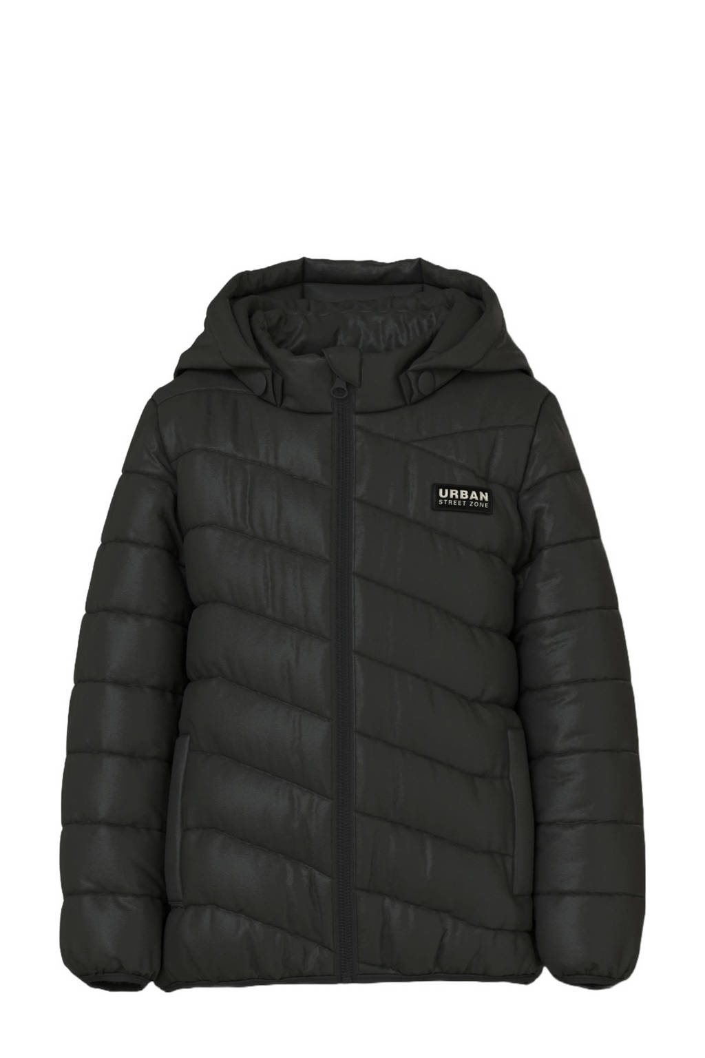 NAME IT gewatteerde winterjas NMMMONAY zwart