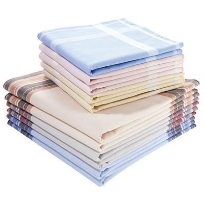 Mouchoirs tissu motif quadrillage - lot de 12 ou 24