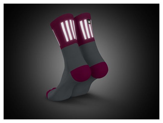 Chaussettes running Incylence High-Viz V3 Rose fluo