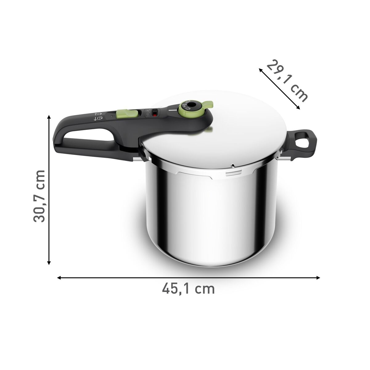 Secure Trendy trykkoker inkl. dampkurv, 8 liter