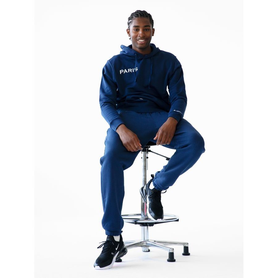 Paris Saint-Germain Sweat à Capuche Fleece - Bleu Marine/Blanc