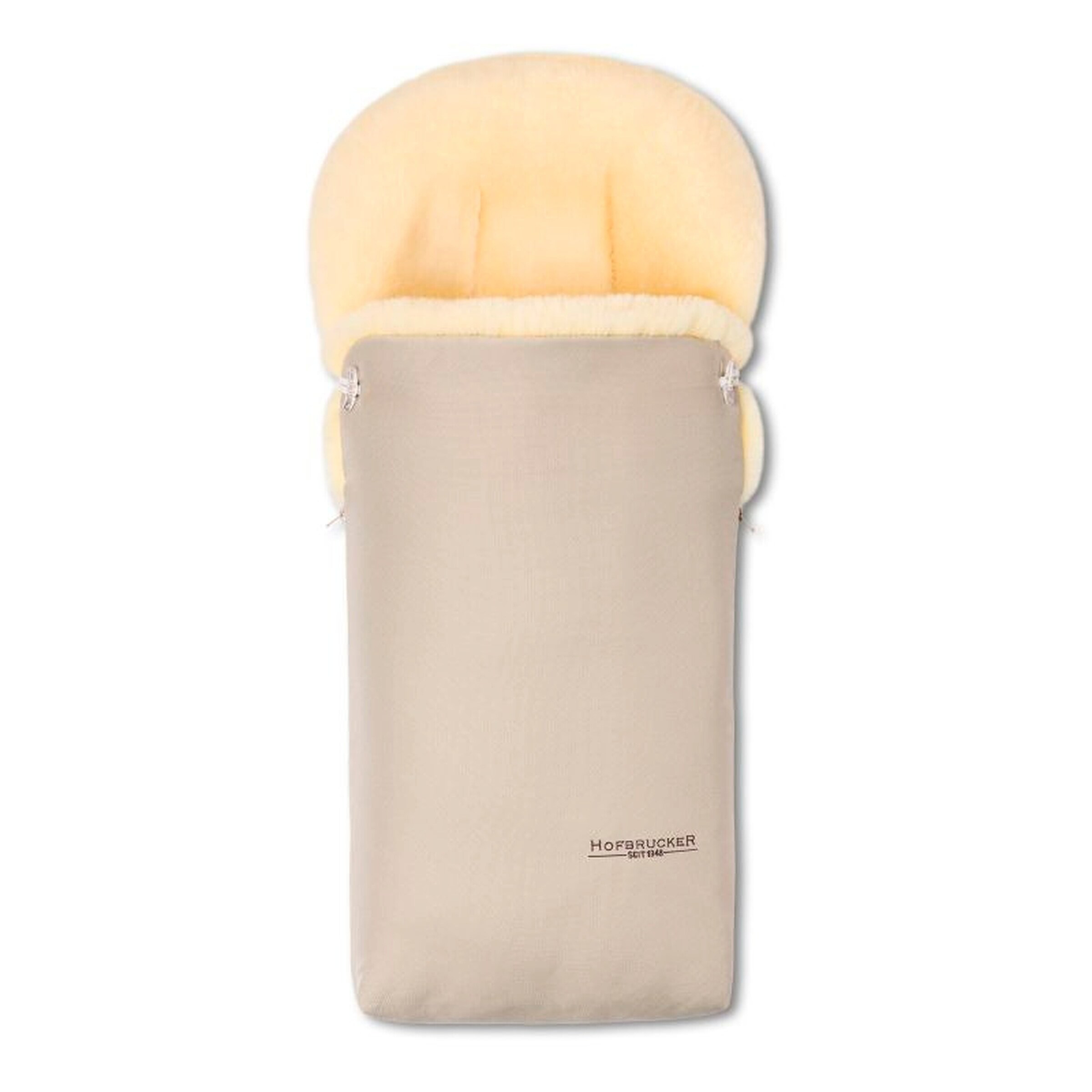 Hofbrucker Kinderwagen Lammfell-Fußsack Putzi Beige