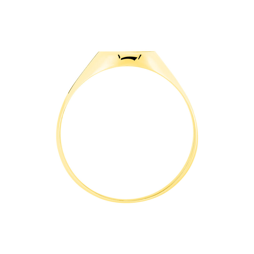 Chevalière Ovale Diamantee Soleil Or Jaune