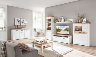 Vitrine Nizza Vitrine Pino Aurelio / Eiche Artisan Melamin 70x206,6x39,7 cm