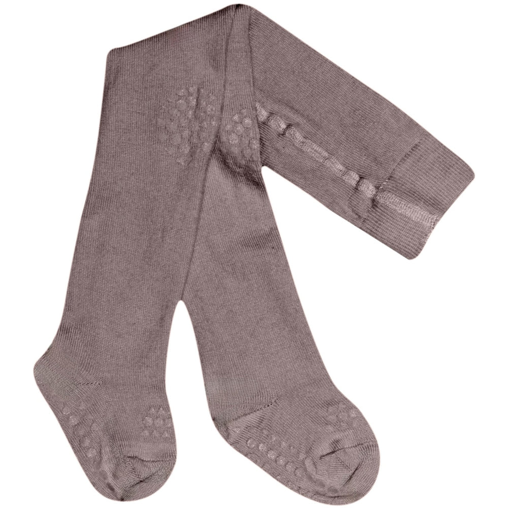 Køb Gobabygo Dark Purple Dove Crawling Strømpebukser Merino Uld