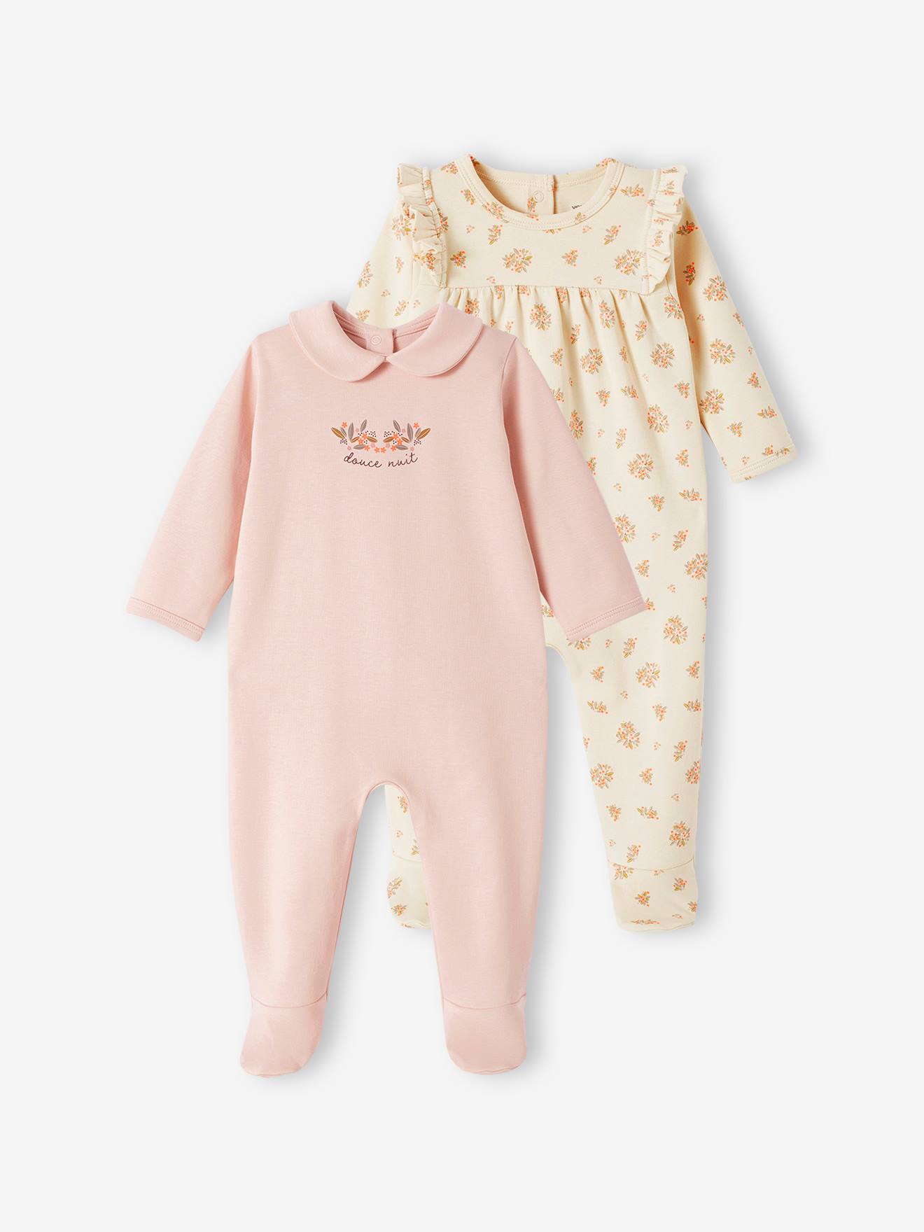 Conjunto com 2 macacões de bebê interlock 