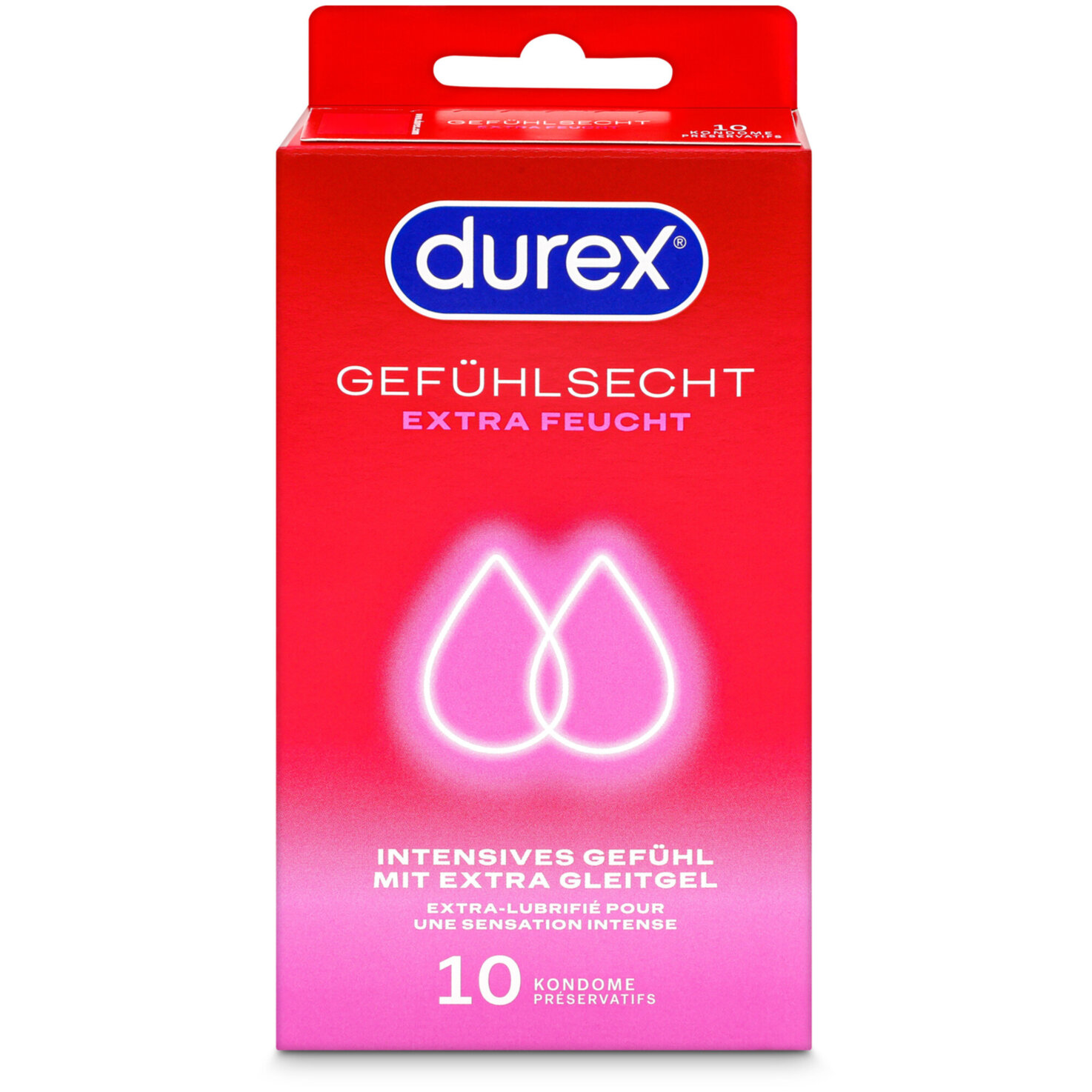 Durex Gefühlsecht Extra Feucht Kondome – 10 Stück