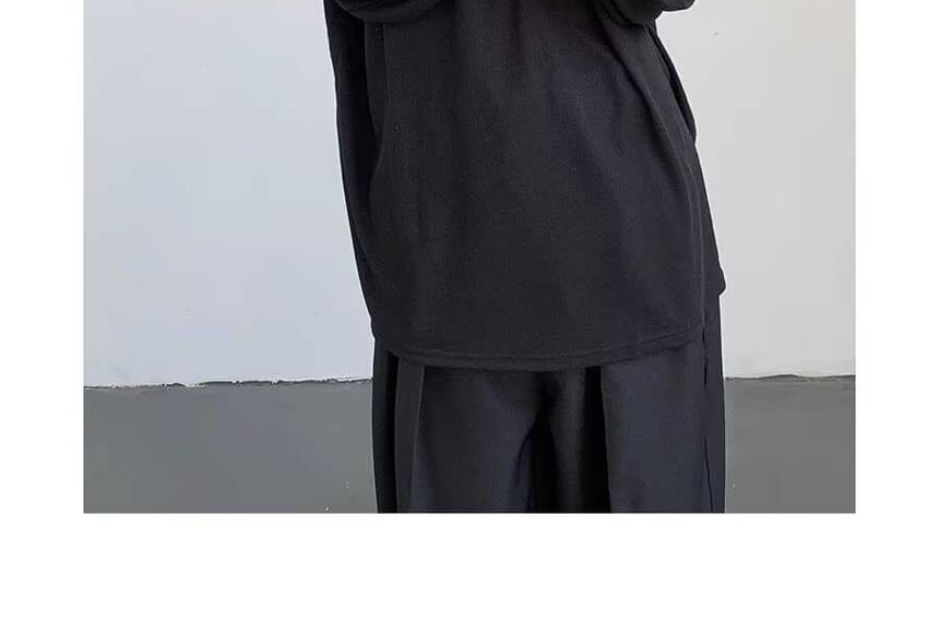 Real Boy - T-shirt met lange mouwen en ronde hals, effen en oversized