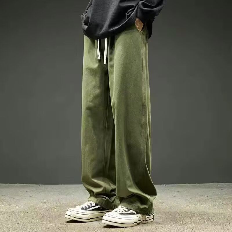 Lingaris - Mid Rise Plain Wide Leg Pants