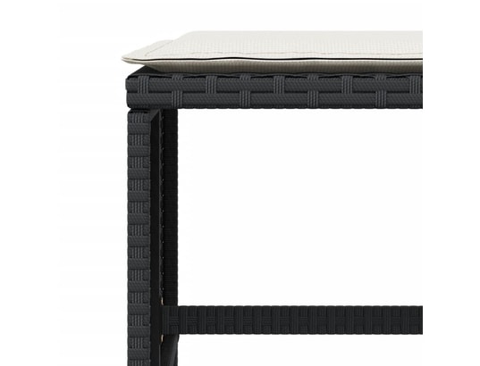 VIDAXL - Pouf Tabourets de jardin avec coussins 4 pcs noir 40x40x35 cm rot...
