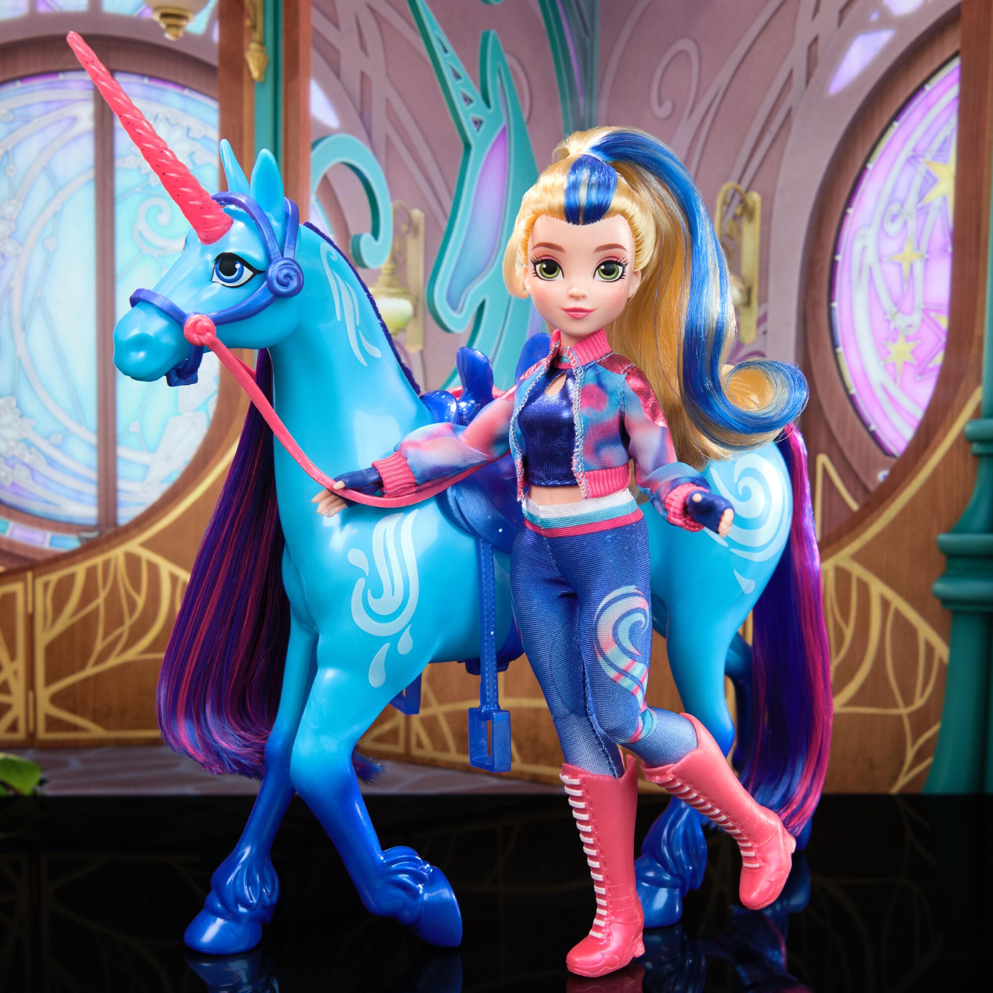 Spin Master Puppe Unicorn Academy - Ankleidepuppe Isabel