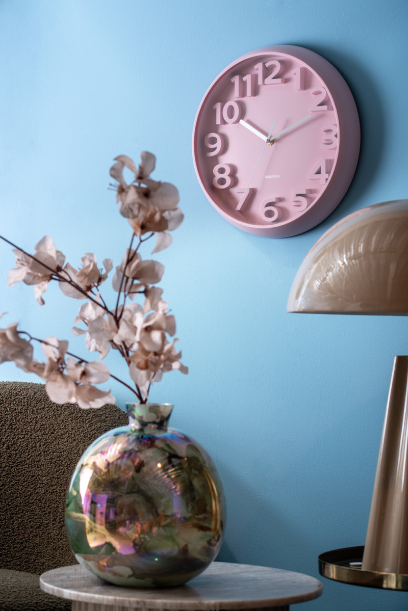 Wall Clock Elevated Classic Numbers KA6052BL Misty blue