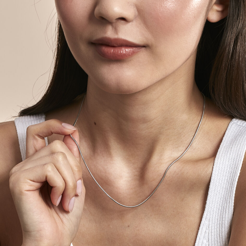 Collier Iroise Argent Blanc