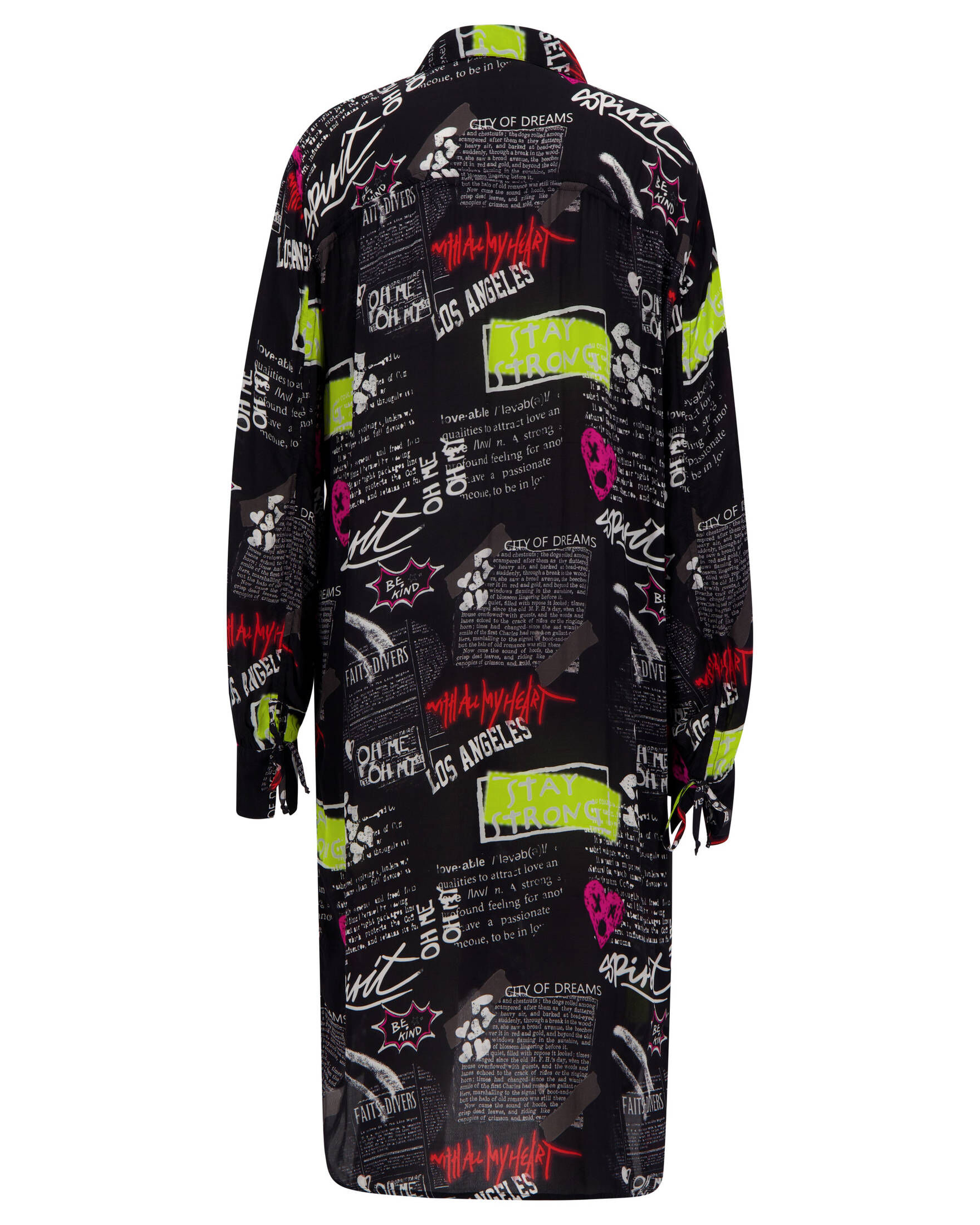 Frogbox| Damen Hemdblusenkleid aus Viscose NEWSPAPER