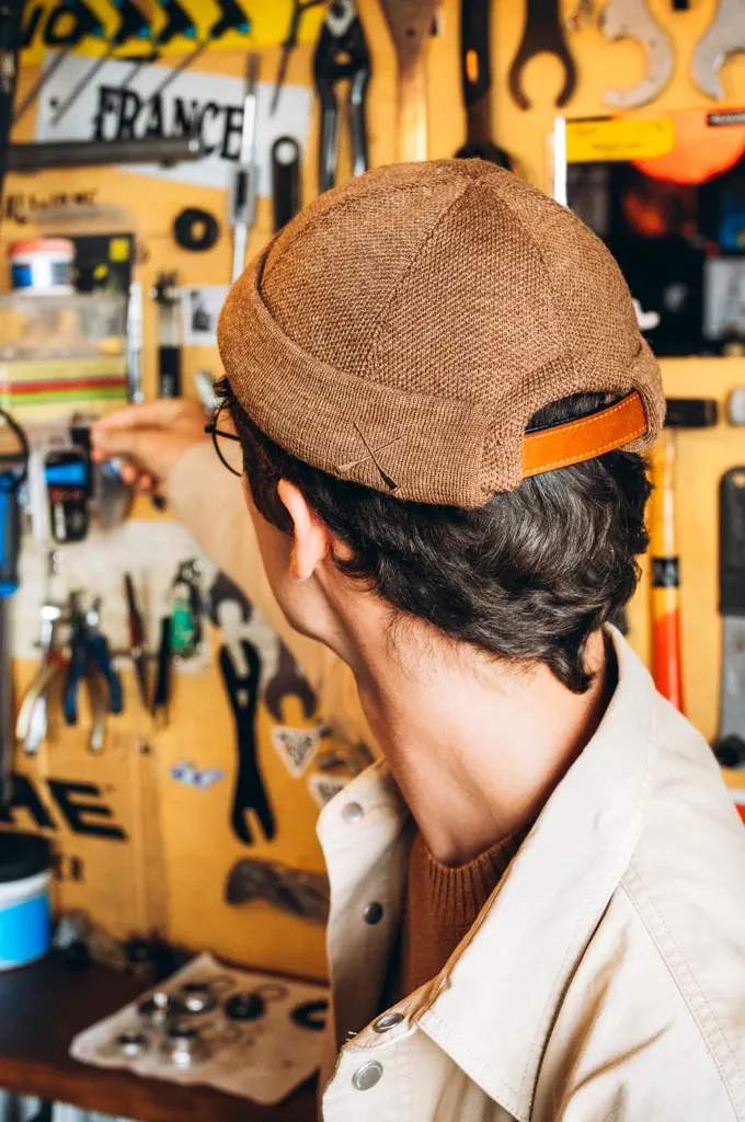 Bonnet Miki Docker Beanie Béton Ciré