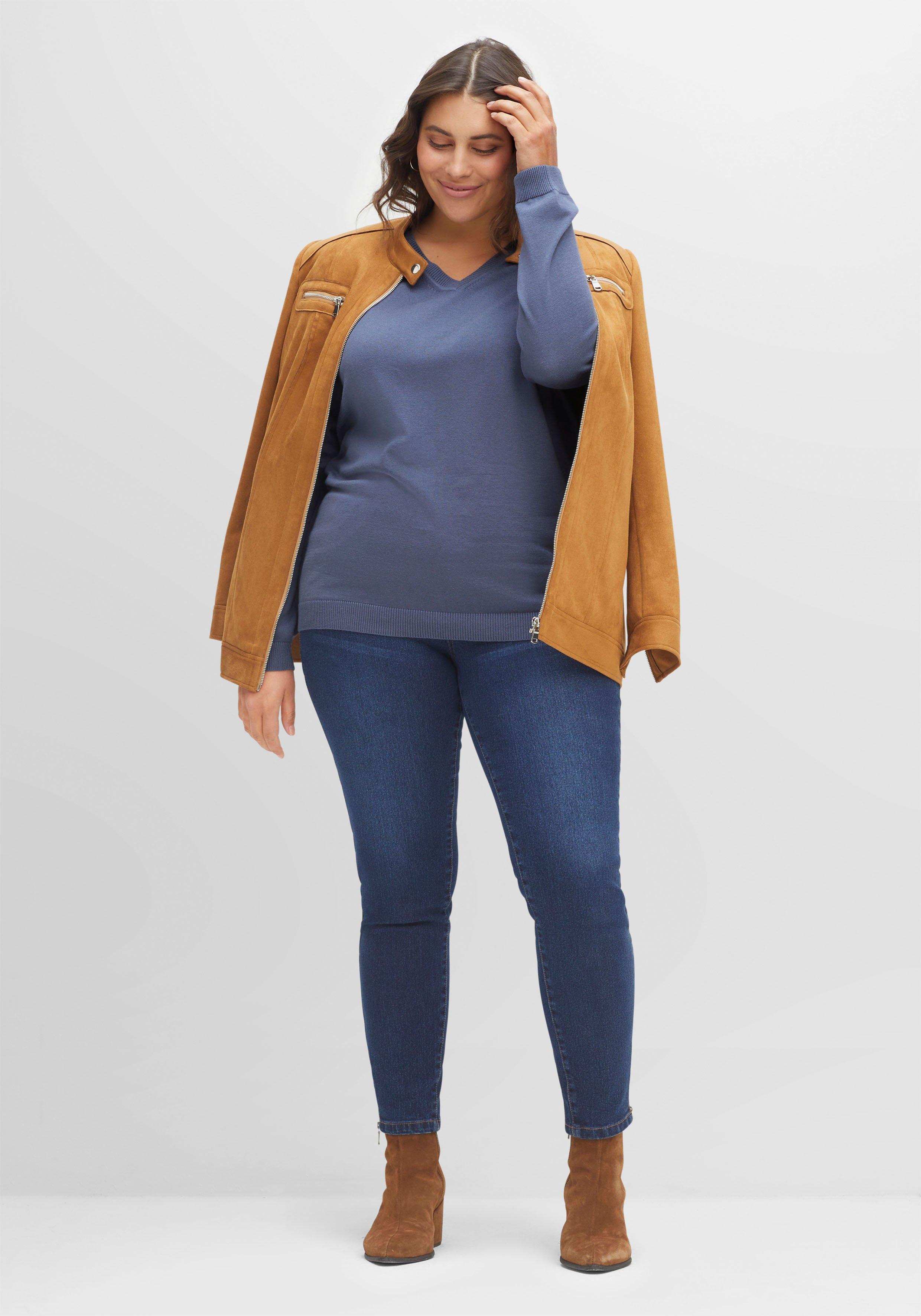 Pullover aus Feinstrick mit V-Ausschnitt
